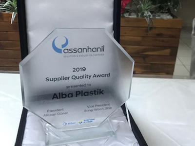 ALBA PLASTIC ASSAN HANİL 2019 SUPPLIER QUALITY AWARD.